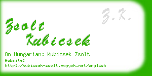 zsolt kubicsek business card